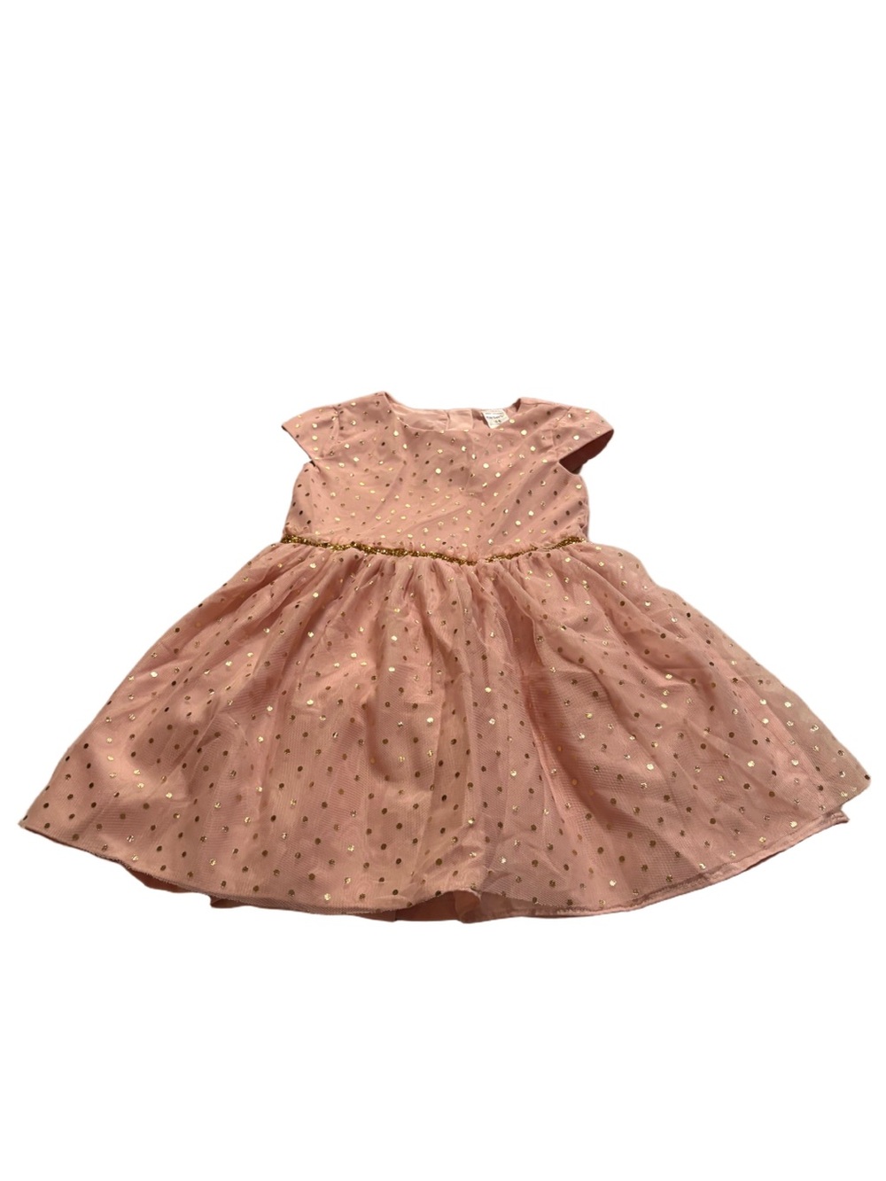 Carter's Pink Dress with Gold Dots Size 3T